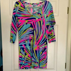 Lilly Pulitzer Pink and Blue Patterned Fabric